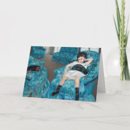 Mary Cassatt - liten flicka i en blå armstol Kort