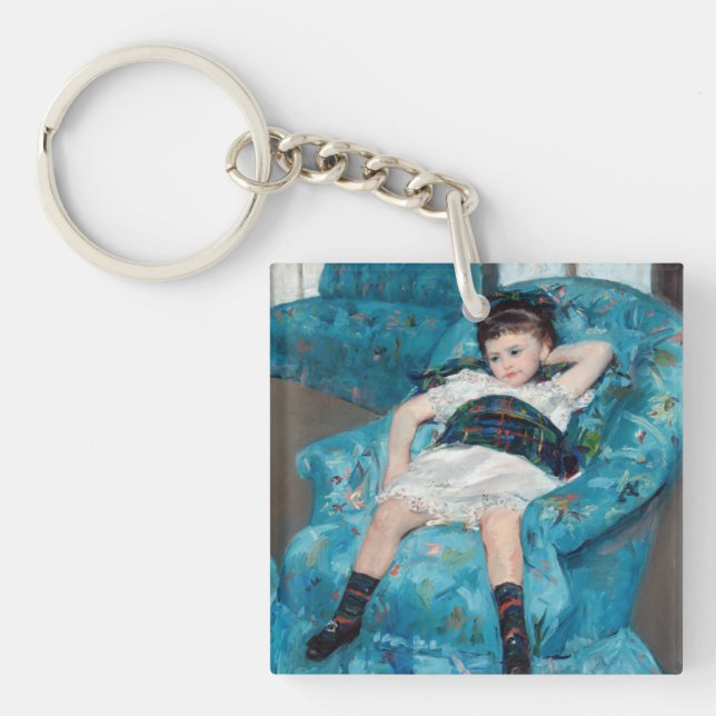 Mary Cassatt - Liten flicka i en blå fåtölj (Framsidan)