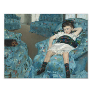 Mary Cassatt, Little Girl in a Blue Armstol Fototryck