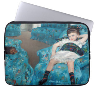 Mary Cassatt, Little Girl in a Blue Armstol Laptop Fodral