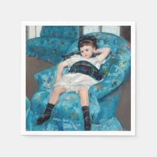 Mary Cassatt, Little Girl in a Blue Armstol Pappersservett