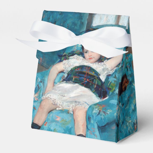 Mary Cassatt, Little Girl in a Blue Armstol Presentaskar (Framsidan Sidan)