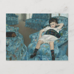 Mary Cassatt, Little Girl in a Blue Armstol Vykort