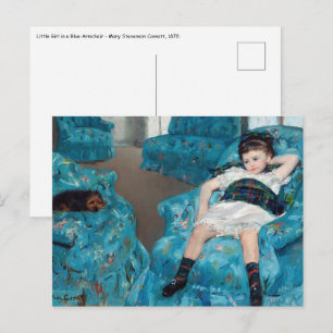 Mary Cassatt, Little Girl in a Blue Armstol Vykort