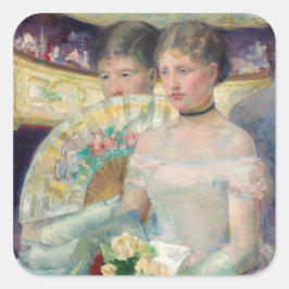 Mary Cassatt - Loge Fyrkantigt Klistermärke