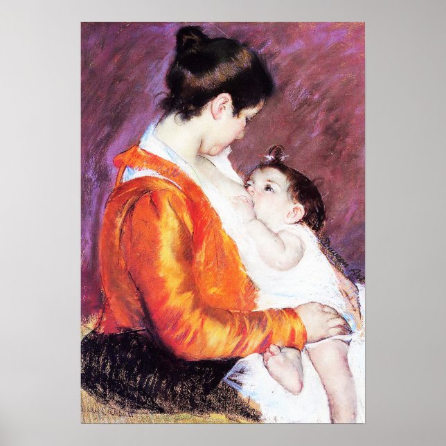 Mary Cassatt - Louise Nursing Her Child Poster (Framsidan)