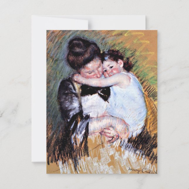 Mary Cassatt-målning - Mor och Child Kort (Framsida)