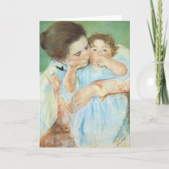 Mary Cassatt - Mor och Child Helgkort (Framsida)
