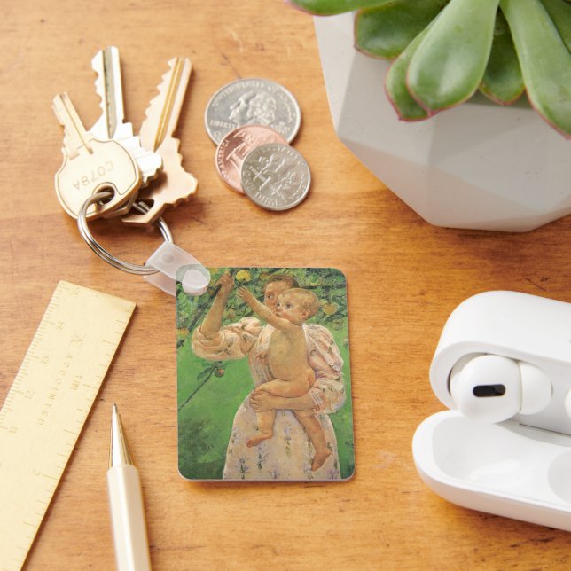 Mary Cassatt, när Mary Reaching for an Apple, rest Nyckelring (Skrivbord)