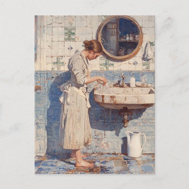 Mary Cassatt Paintings Vintage Postcard Vykort (Framsida)