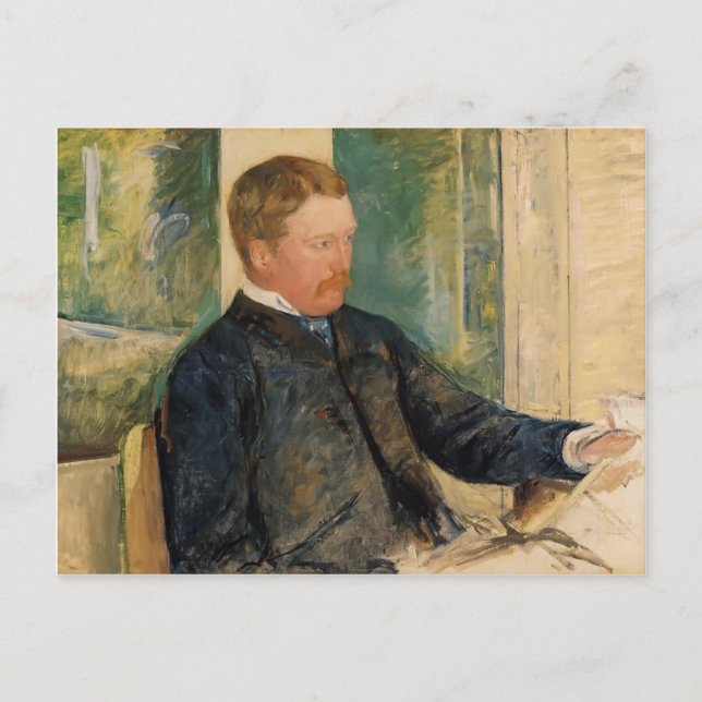 Mary Cassatt- Porträtt av Alexander J. Cassatt Vykort (Framsida)