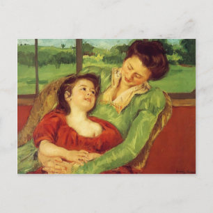 Mary Cassatt- Reine Lefebre & Margot före Window Vykort