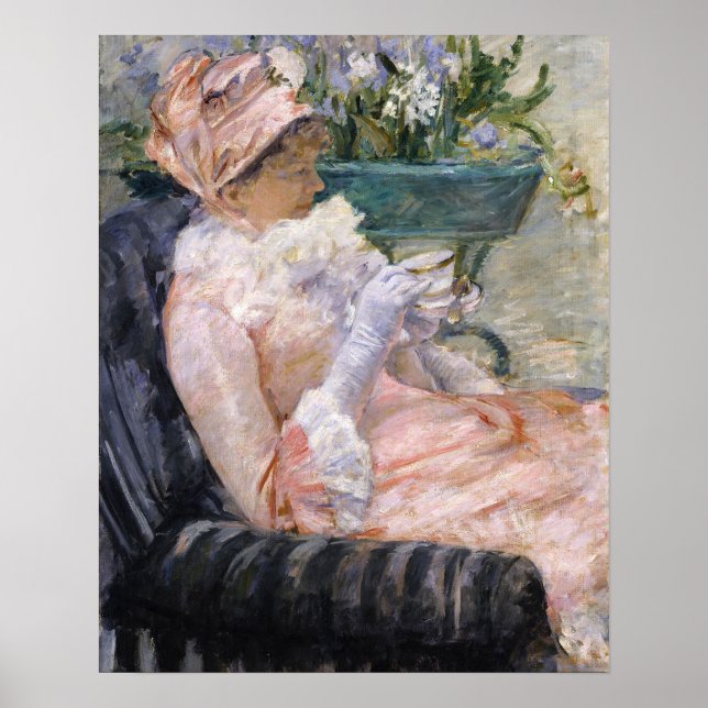 Mary Cassatt - Tekoppen Poster (Framsidan)