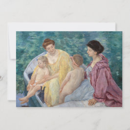 Mary Cassatt - Två mödrar och barn i en båt Tack Kort