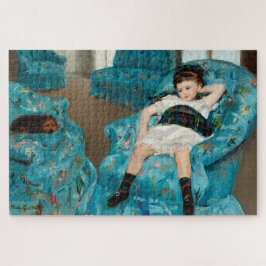Mary Cassatt (ung flicka i en blå armstol) Pussel