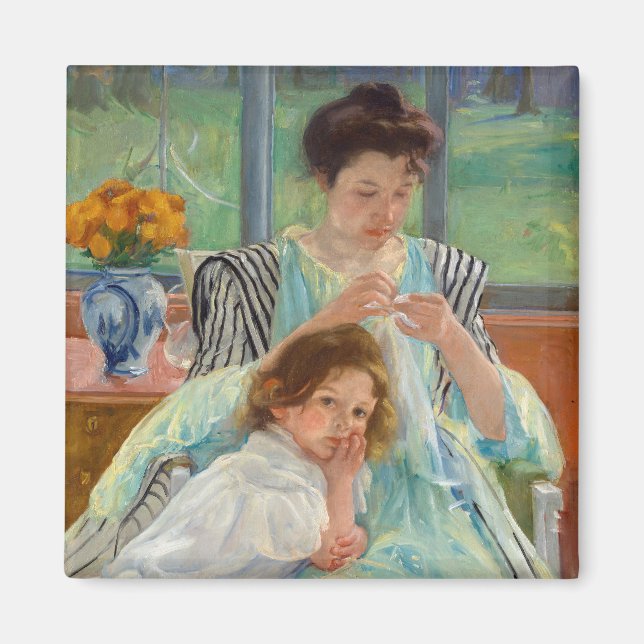 Mary Cassatt - Ung mor som syr Magnet (Framsidan)