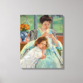 Mary Cassatt - Ung mor sy Canvastryck