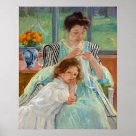 Mary Cassatt - Ung mor sy Poster