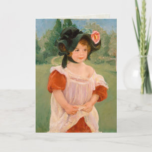 Mary Cassatt "vår: Margot anseende i ett Kort