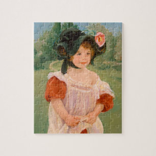 Mary Cassatt "vår: Margot anseende i ett Pussel