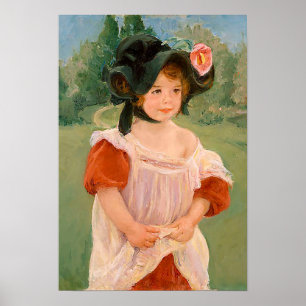Mary Cassatt "Vår: Margot står i en Garden" Poster