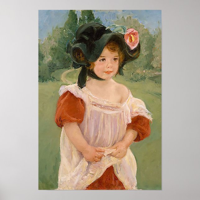 Mary Cassatt "Vår: Margot står i en Garden" Poster (Framsidan)