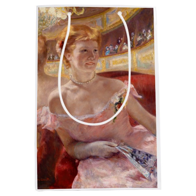 Mary Cassatt - Woman med Pearl Necklace i en Loge (Framsidan)