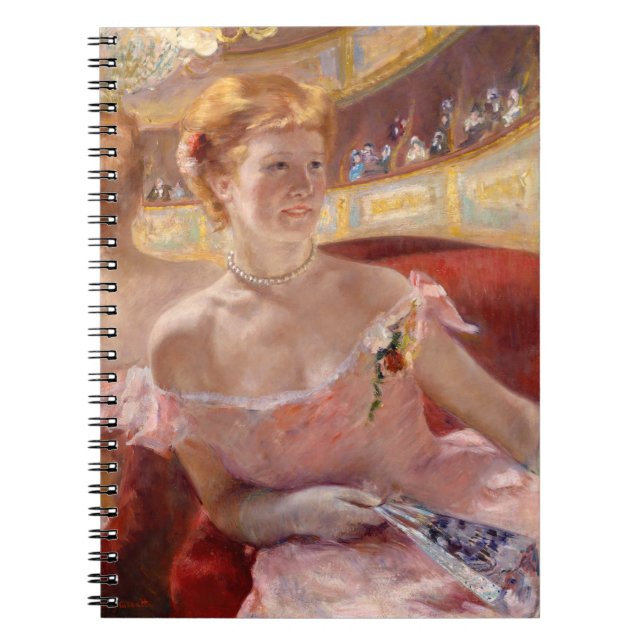 Mary Cassatt - Woman med Pearl Necklace i en Loge Anteckningsbok (Framsidan)