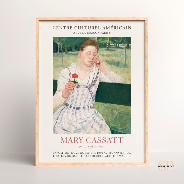 Mary Cassatt Woman med Red Zinnia Art Print Poster (Skapare uppladdad)