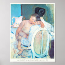 Mary Cassatt Woman sitta med barn arm c1890