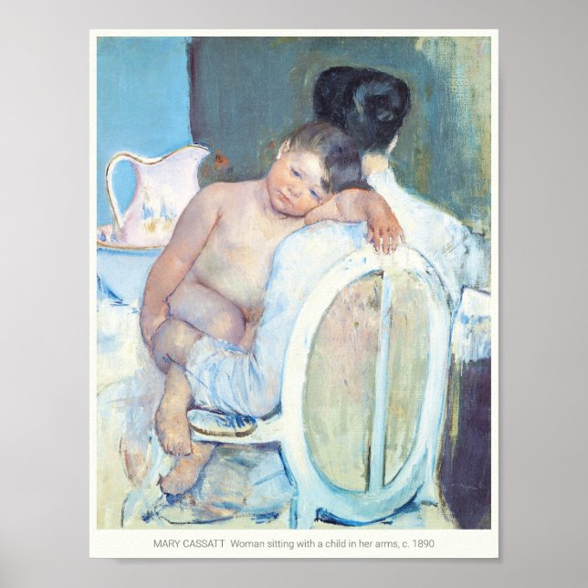 Mary Cassatt Woman sitta med barn arm c1890 Poster (Framsidan)