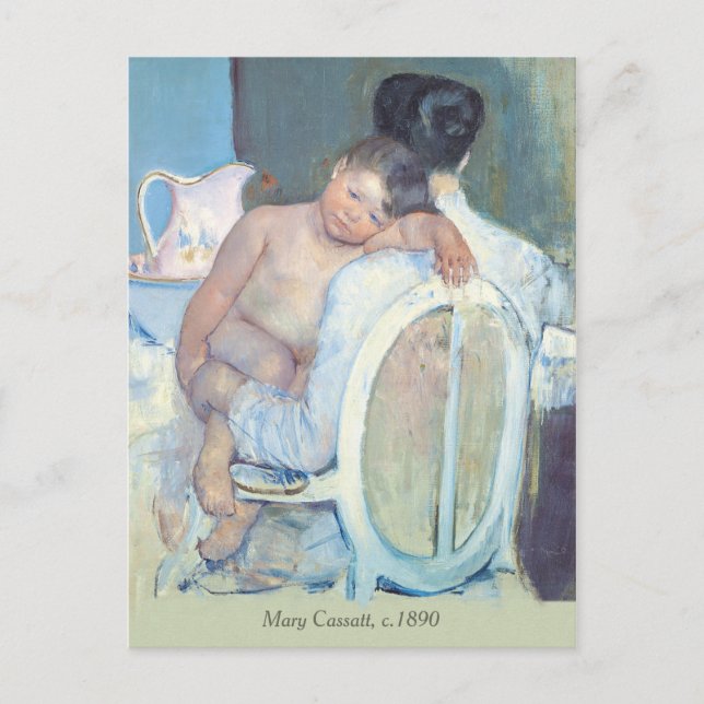 Mary Cassatt Woman sitta med barn arm CC1204 Vykort (Framsida)