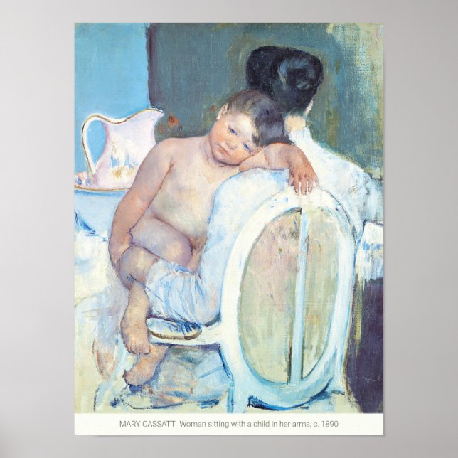 Mary Cassatt Woman sitta med barn arm CC1205 Poster (Framsidan)