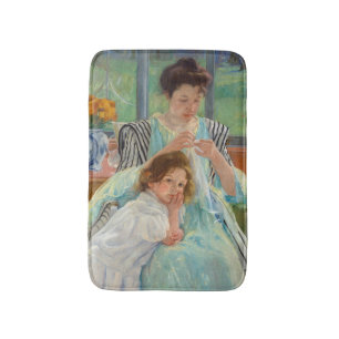 Mary Cassatt - Young Mor Sewing Badrumsmatta
