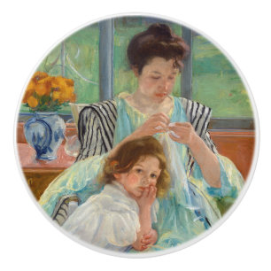 Mary Cassatt - Young Mor Sewing Knopp