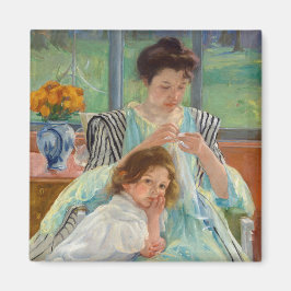 Mary Cassatt - Young Mor Sewing Magnet