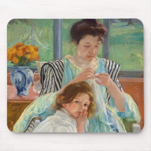 Mary Cassatt - Young Mor Sewing Musmatta (Framsidan)