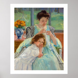 Mary Cassatt - Young Mor Sewing Poster