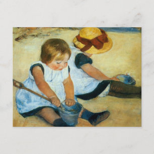 Mary Cassatts barn på stranden (1884) Inbjudningar