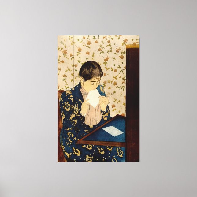 Mary Cassatt's Brev (cirka 1891) Canvastryck (Framsida)