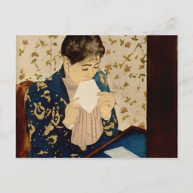 Mary Cassatt's Brev (cirka 1891) Vykort (Framsida)