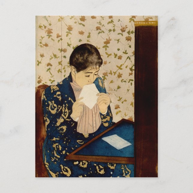 Mary Cassatt's Brev (cirka 1891) Vykort (Framsida)