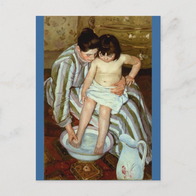 Mary Cassatt's The Child's Bath (cirka 1892) Vykort (Framsida)