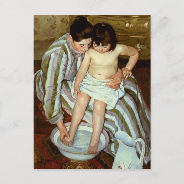 Mary Cassatt's The Child's Bath (cirka 1892) Vykort (Framsida)
