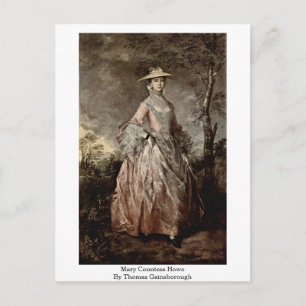 Mary Countess Howe by Thomas Gainsborough Vykort