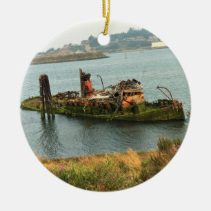 Mary D. Hume, Guld Beach, Oregon Julgransprydnad Keramik