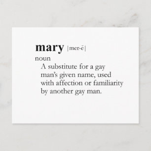 MARY (definition) Vykort