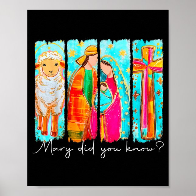 Mary Did You Know Nativity Art For Christmas Lover Poster (Framsidan)