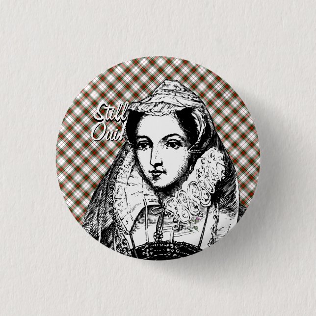 Mary drottning av det Scots för stillbild emblem Knapp (Framsida)