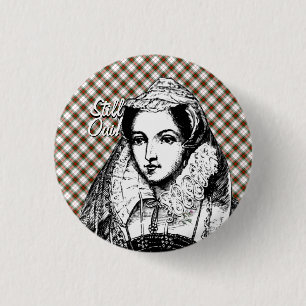 Mary drottning av det Scots för stillbild emblem Knapp